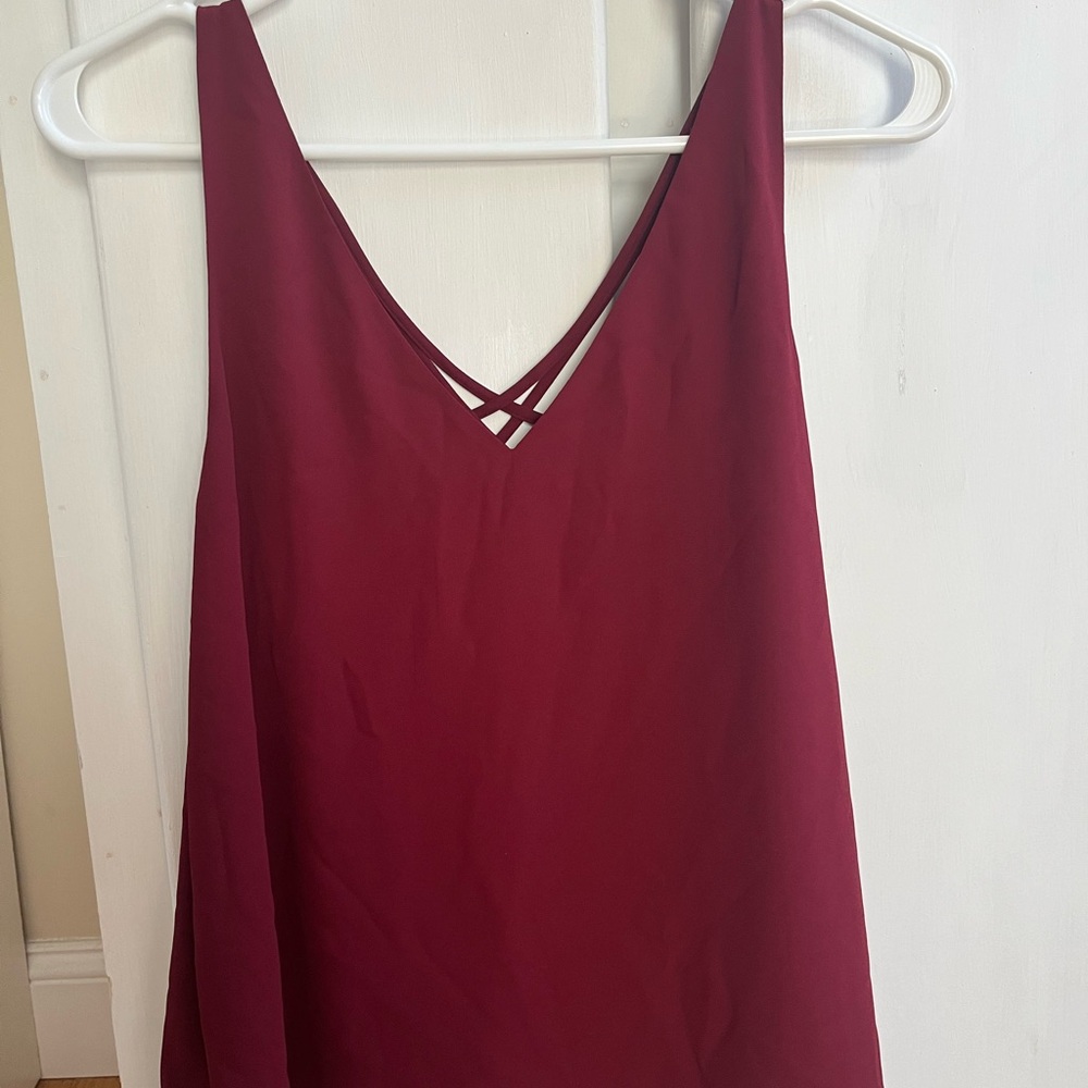 Burgundy Sleeveless Top